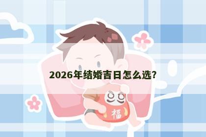 2026年结婚吉日怎么选？