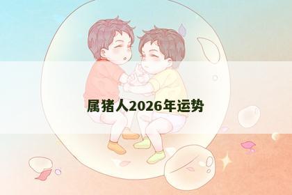 属猪人2026年运势 属猪人2026年运势