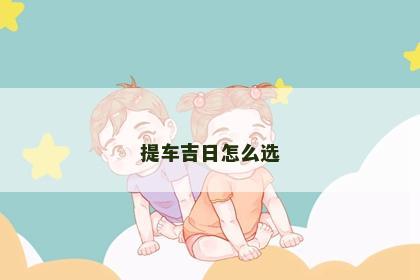 提车吉日怎么选