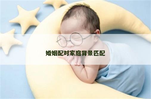 婚姻配对家庭背景匹配